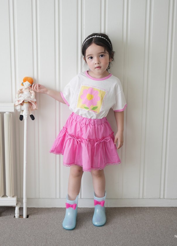 Neneru - Korean Baby Fashion - #babyoutfit - Heart Flower Tee - 2