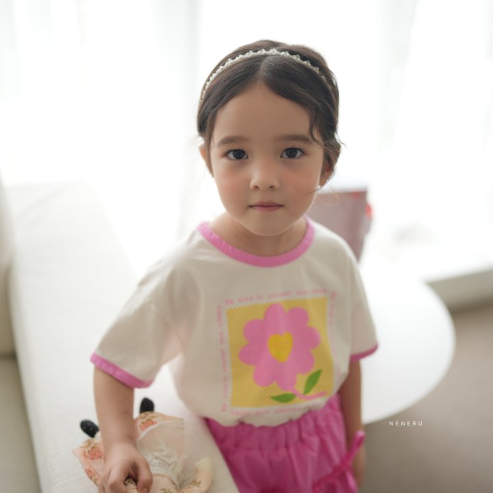 Neneru - Korean Baby Fashion - #babyoutfit - Heart Flower Tee - 3