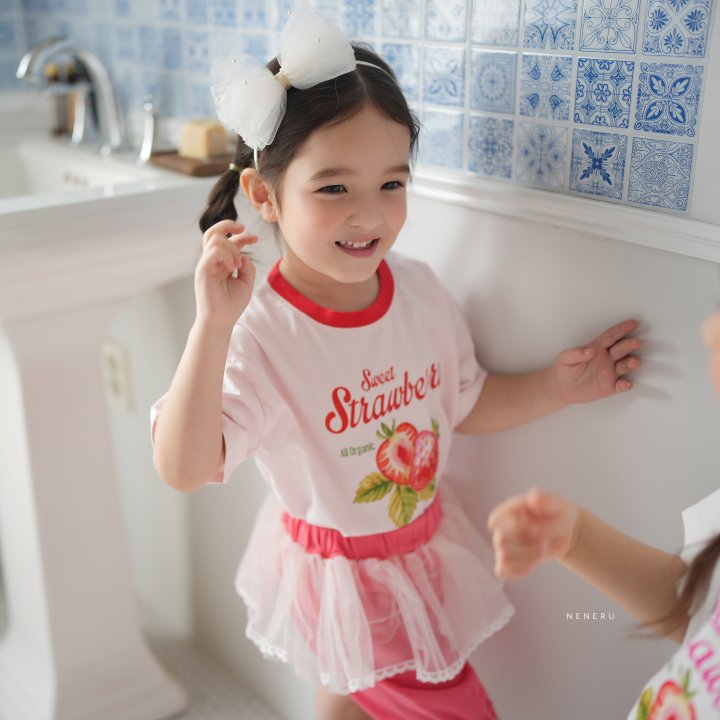 Neneru - Korean Baby Fashion - #babyoutfit - Strawberry Tee