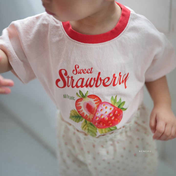Neneru - Korean Baby Fashion - #onlinebabyshop - Strawberry Tee - 5