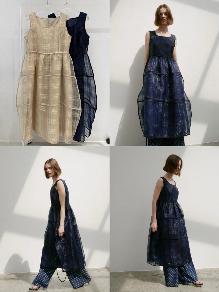 Neroli36 - Korean Women Fashion - #momslook - Check Dress - 4
