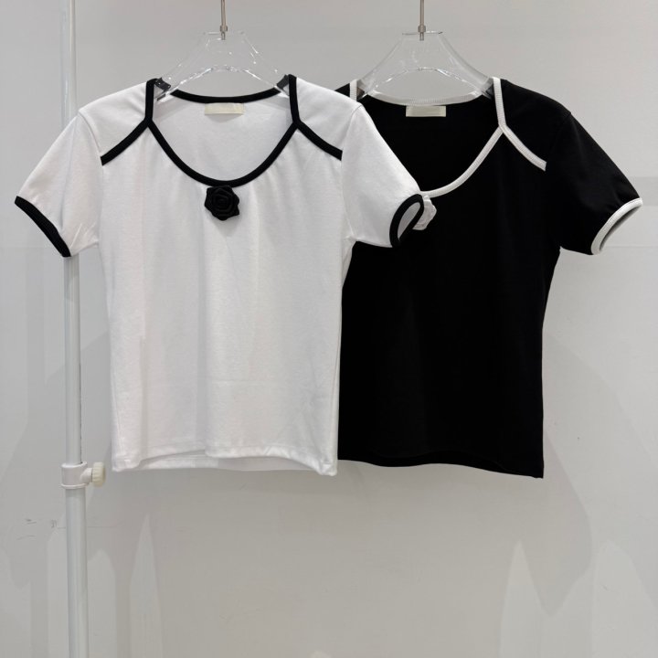 Neroli36 - Korean Women Fashion - #momslook - Rose Tee
