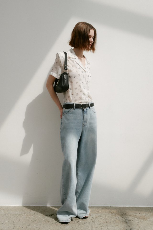Neroli36 - Korean Women Fashion - #momslook - Flower Padded Shirt - 11