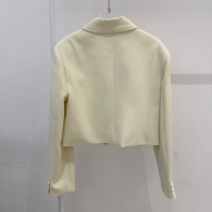 Neroli36 - Korean Women Fashion - #momslook - Collar Crop Jacket - 3
