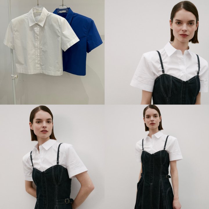Neroli36 - Korean Women Fashion - #womensfashion - Silket Crop Shirt - 4