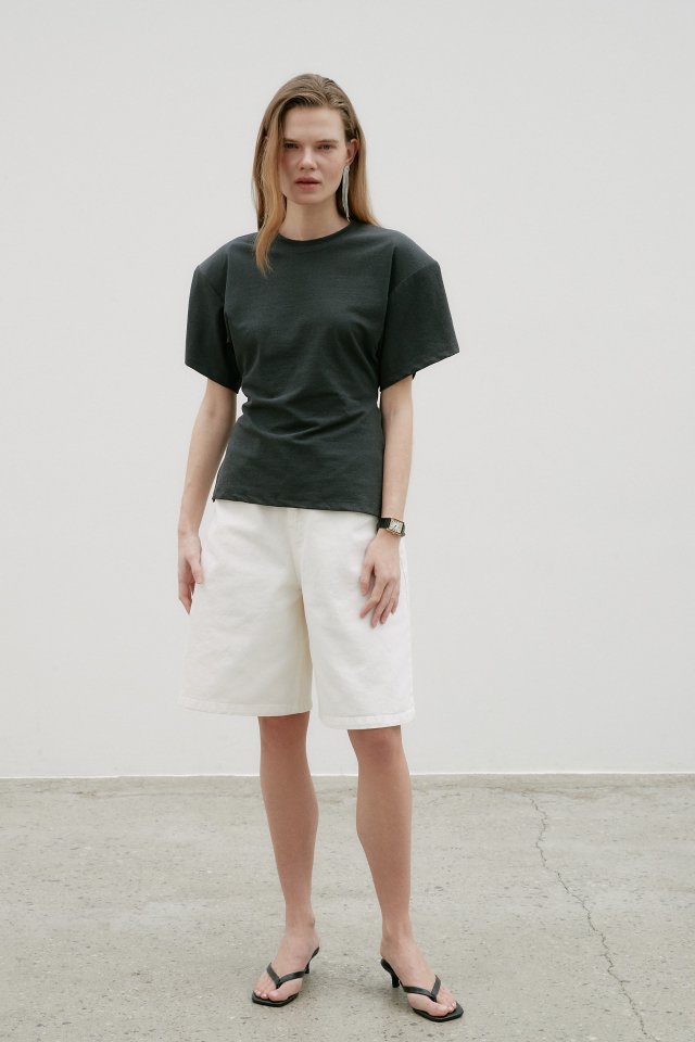 Neroli36 - Korean Women Fashion - #momslook - Craem Denim Half Pants - 8