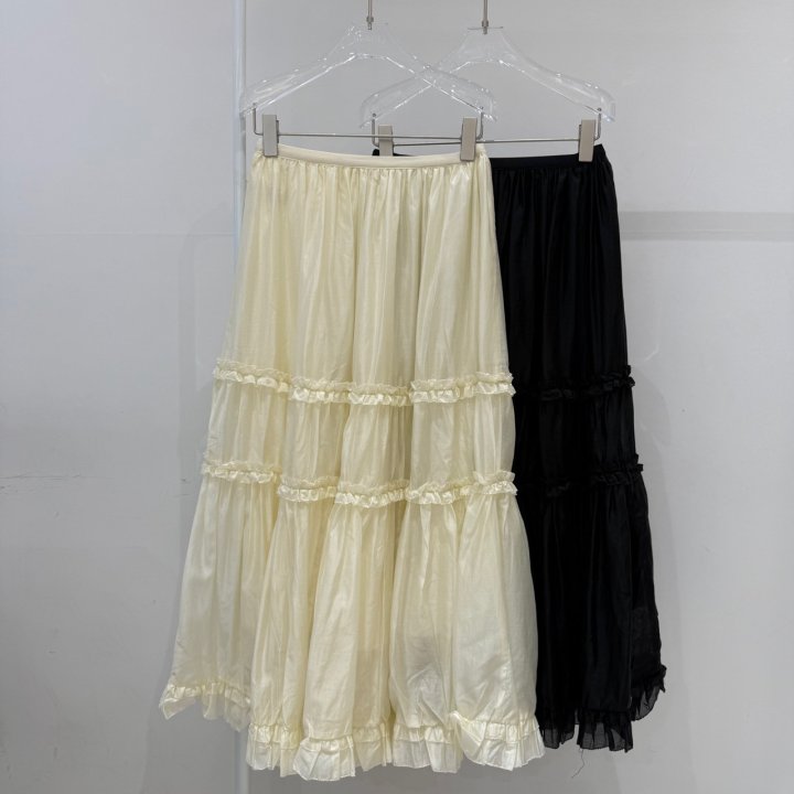Neroli36 - Korean Women Fashion - #restrostyle - Embroidery Maxi Skirt