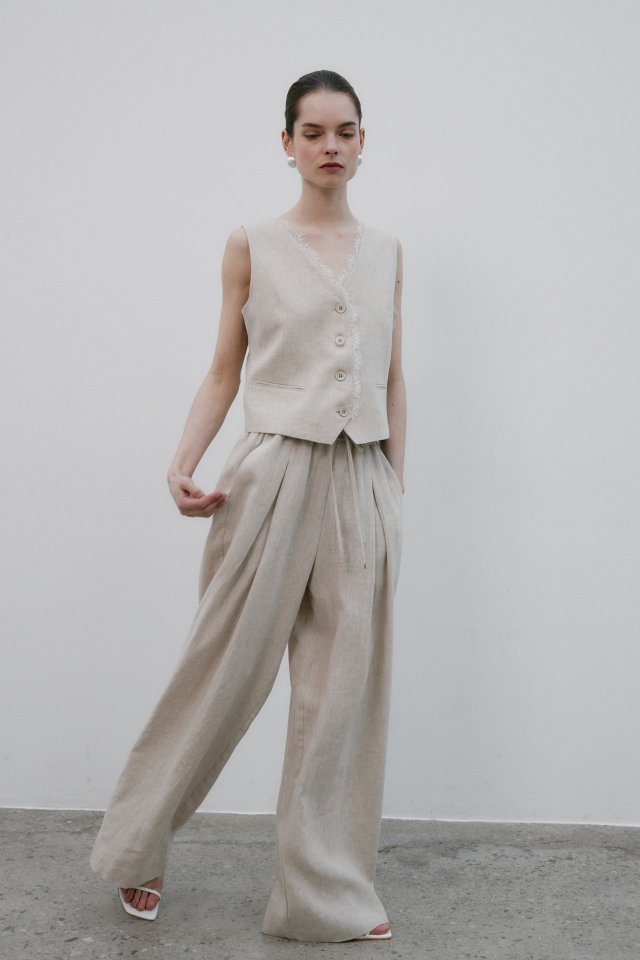 Neroli36 - Korean Women Fashion - #romanticstyle - Lace Linen Vest - 12