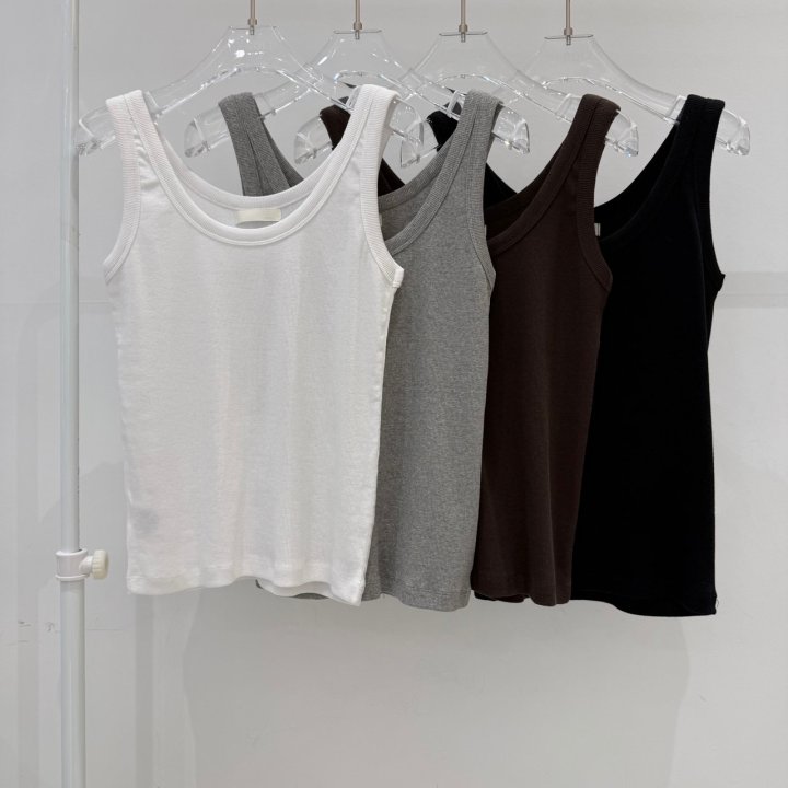 Neroli36 - Korean Women Fashion - #shopsmall - Return Ribbed Sleeveless Top