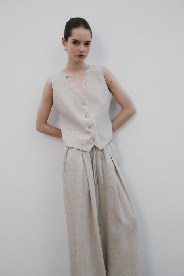 Neroli36 - Korean Women Fashion - #vintagekidsstyle - Linen Pleats Pants - 10