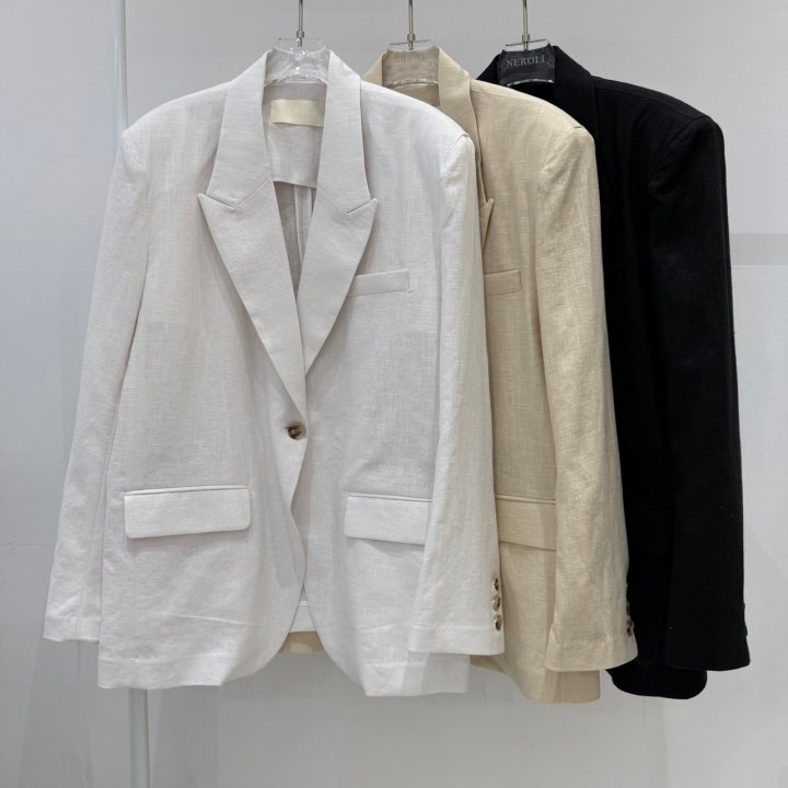 Neroli36 - Korean Women Fashion - #womensfashion - Marine Linen Jacket