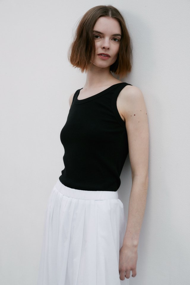 Neroli36 - Korean Women Fashion - #womensfashion - Return Ribbed Sleeveless Top - 11