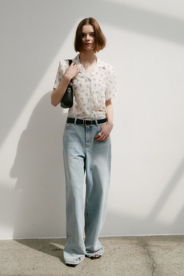 Neroli36 - Korean Women Fashion - #womensfashion - Flower Padded Shirt - 12