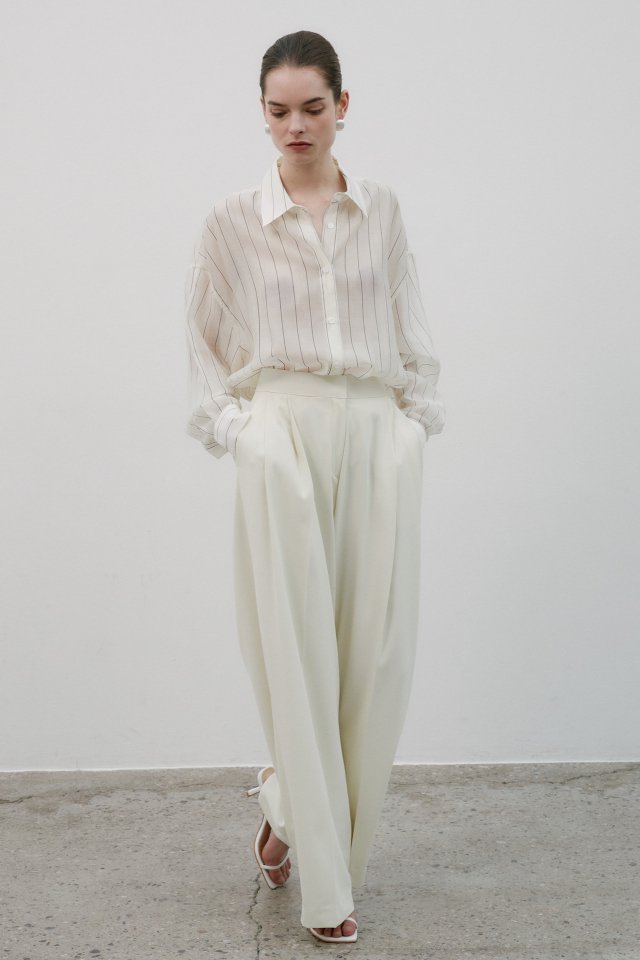 Neroli36 - Korean Women Fashion - #womensfashion - Tencel Stripe Shirt - 9