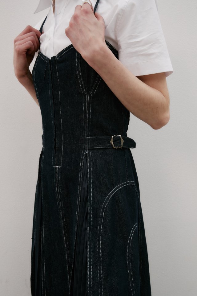 Neroli36 - Korean Women Fashion - #womensfashion - Pleats Denim One-piece - 12