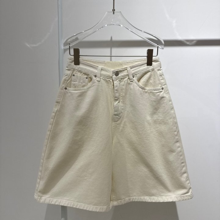 Neroli36 - Korean Women Fashion - #womensfashion - Craem Denim Half Pants