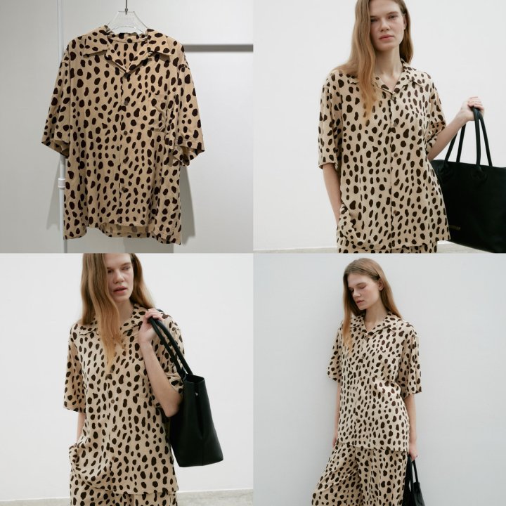 Neroli36 - Korean Women Fashion - #momslook - Leopard Print Shirt - 4