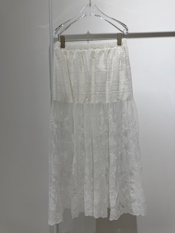 Neroli36 - Korean Women Fashion - #womensfashion - Maxi Lace Skirt - 3
