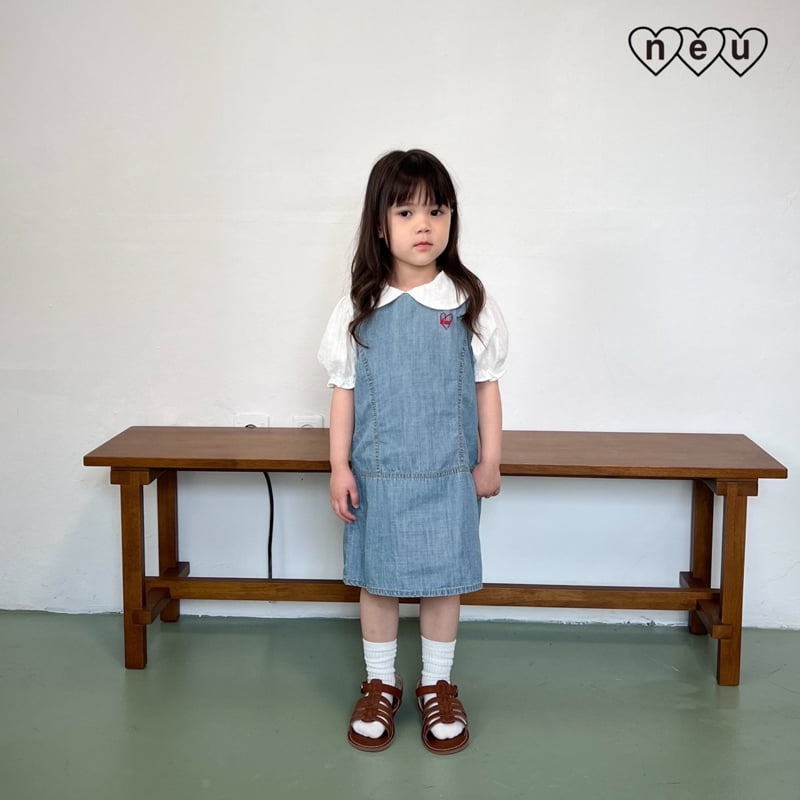 Neu - Korean Baby Fashion - #babyboutiqueclothing - Round Denim One-piece - 7