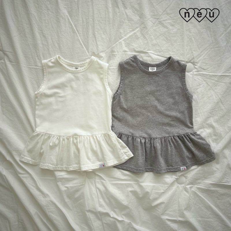 Neu - Korean Baby Fashion - #babyboutiqueclothing - Frill Sleeveless