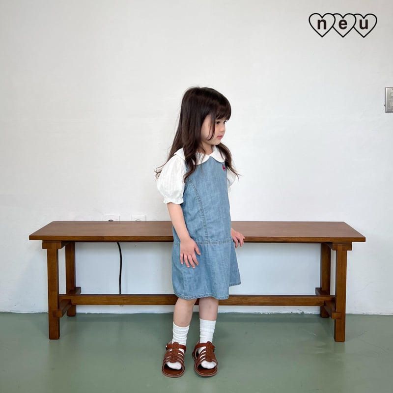 Neu - Korean Baby Fashion - #babyclothing - Round Denim One-piece - 8