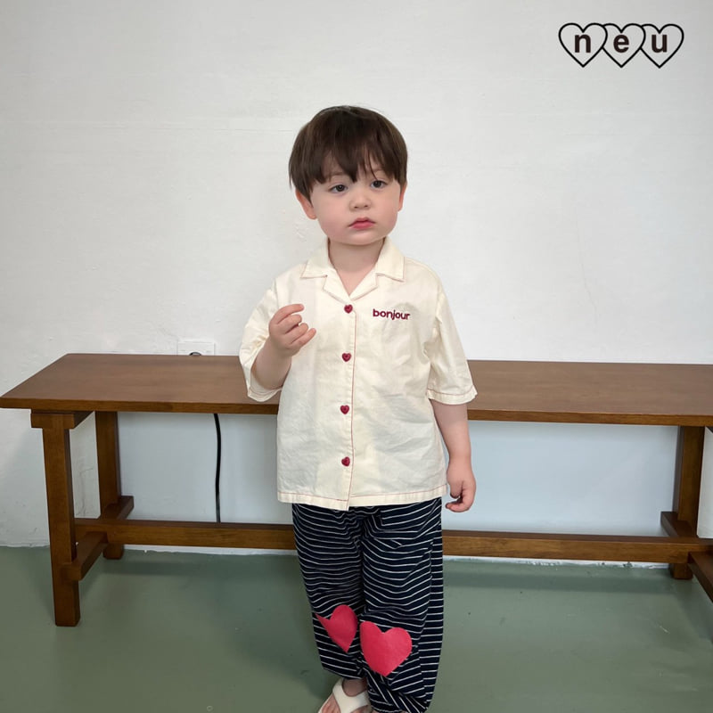 Neu - Korean Baby Fashion - #babyoninstagram - Bonjour Shirt - 9