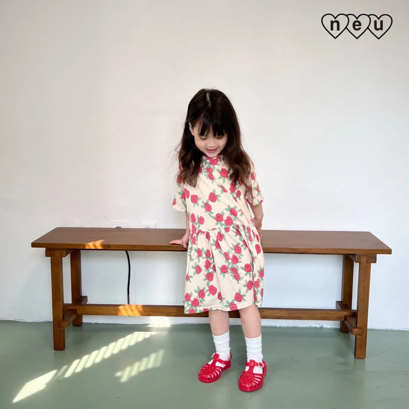 Neu - Korean Baby Fashion - #babyoninstagram - Rose One-piece - 4