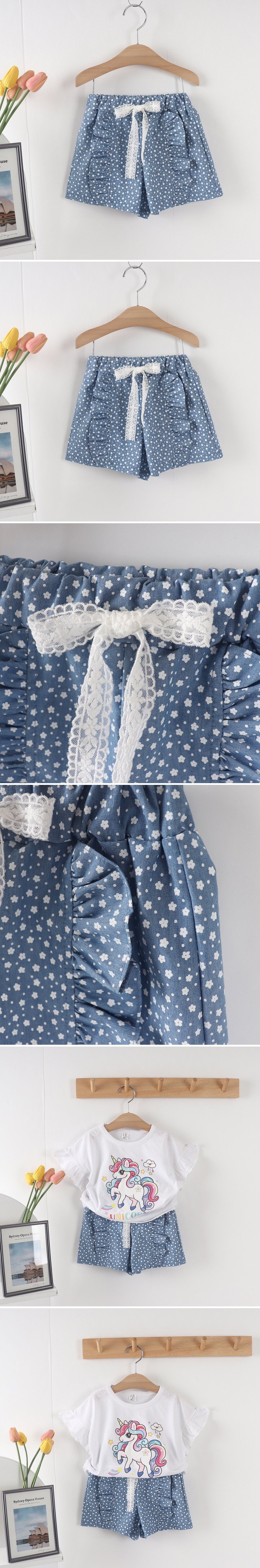 New Pierrot - Korean Children Fashion - #discoveringself - Denim Frill Shorts