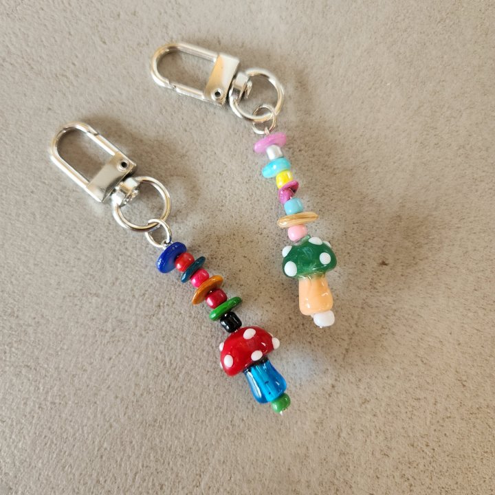 Newerly - Korean Women Fashion - #momslook - Stone Mushroom Mini Keyring