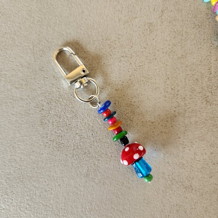 Newerly - Korean Women Fashion - #momslook - Stone Mushroom Mini Keyring - 3
