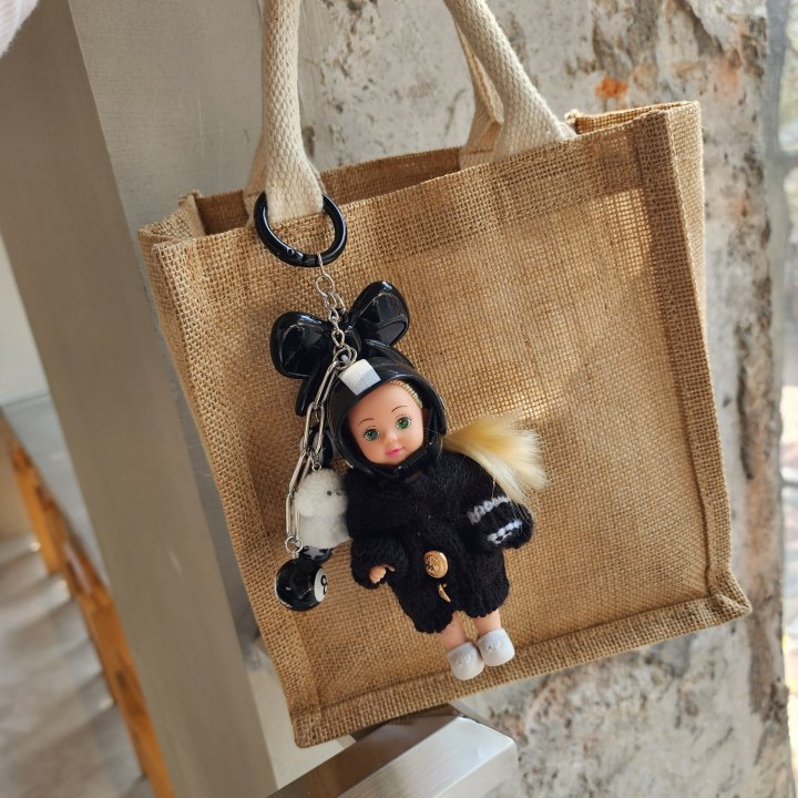 Newerly - Korean Women Fashion - #momslook - Babydoll Helmet Keyring - 3