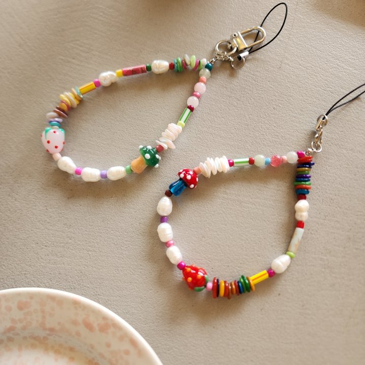 Newerly - Korean Women Fashion - #restrostyle - Strawbrery Pearl Strap