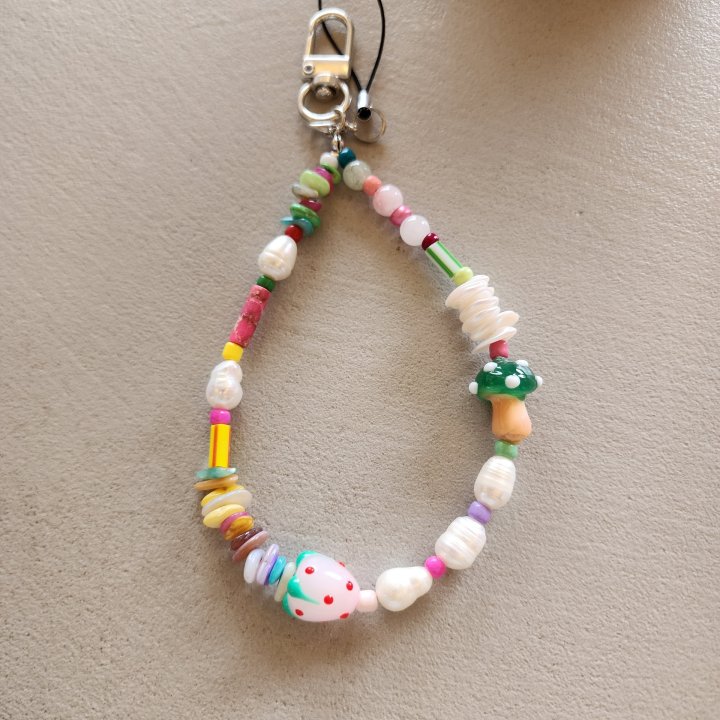Newerly - Korean Women Fashion - #shopsmall - Strawbrery Pearl Strap - 3