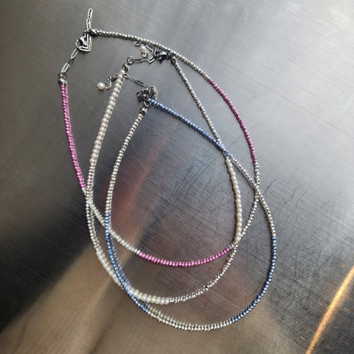 Newerly - Korean Women Fashion - #thatsdarling - Shine Beads Pearl Necklace