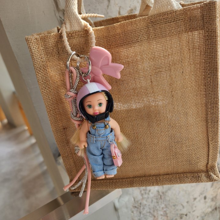 Newerly - Korean Women Fashion - #womensfashion - Denim Suspender Babydoll Keyring - 2