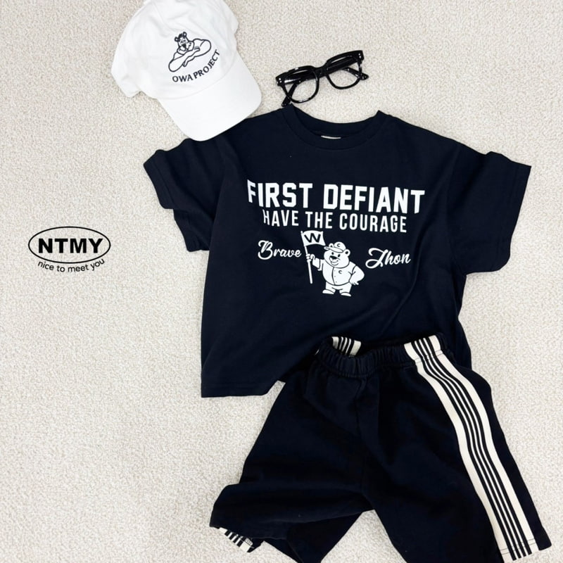 Nice To Meet You - Korean Children Fashion - #childofig - W Bear Tee - 6