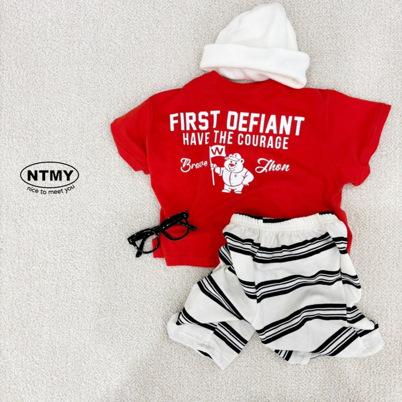 Nice To Meet You - Korean Children Fashion - #childofig - W Bear Tee - 7