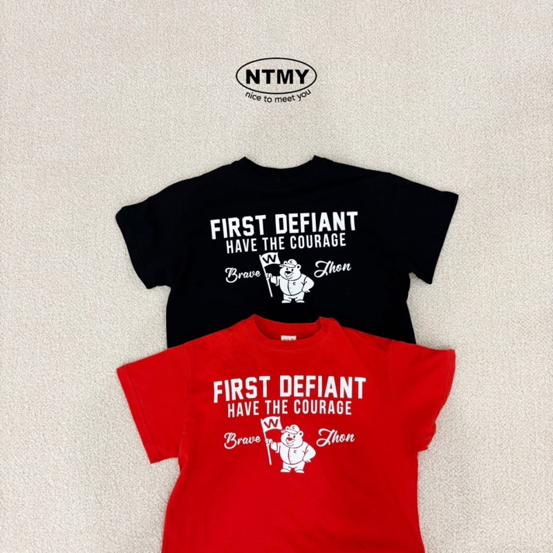 Nice To Meet You - Korean Children Fashion - #designkidswear - W Bear Tee - 9
