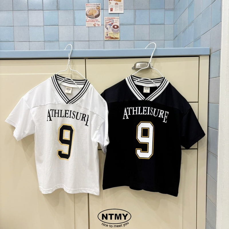 Nice To Meet You - Korean Children Fashion - #kidsshorts - Number 9 V Neck Tee