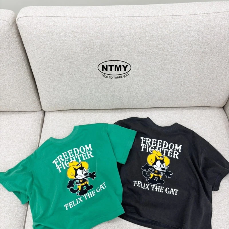 Nice To Meet You - Korean Children Fashion - #kidsshorts - Freedom Tee - 11