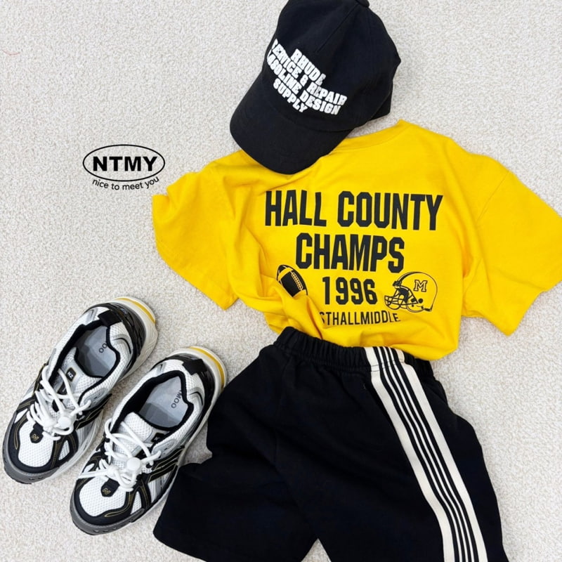 Nice To Meet You - Korean Children Fashion - #kidsshorts - Champs Tee