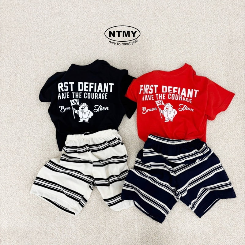 Nice To Meet You - Korean Children Fashion - #littlefashionista - W Bear Tee - 2