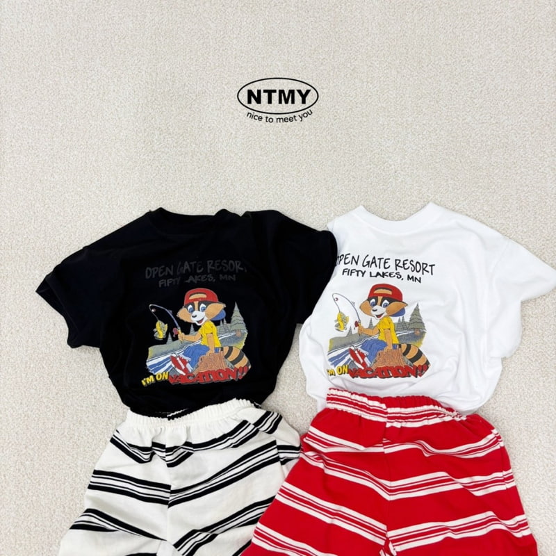 Nice To Meet You - Korean Children Fashion - #magicofchildhood - Raccoon Tee