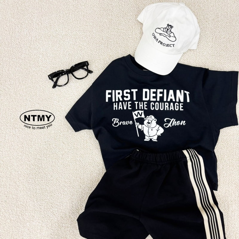 Nice To Meet You - Korean Children Fashion - #prettylittlegirls - W Bear Tee - 5
