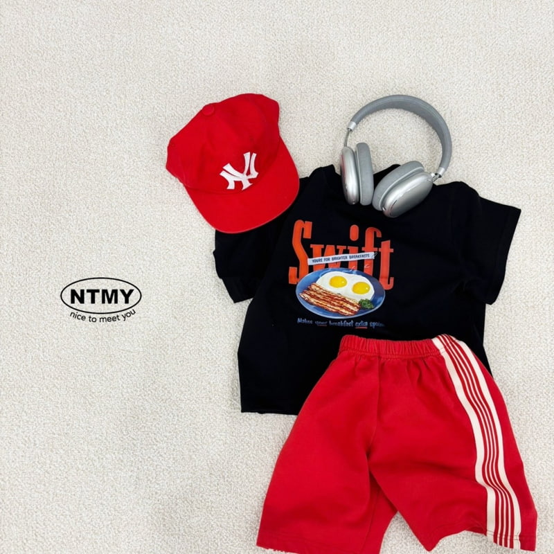 Nice To Meet You - Korean Children Fashion - #todddlerfashion - Track Shorts - 4