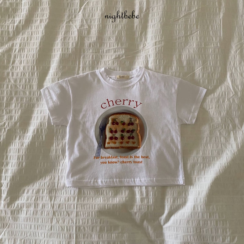 Night Bebe - Korean Baby Fashion - #babyboutique - Cherry Bread Short Sleeve Tee - 5