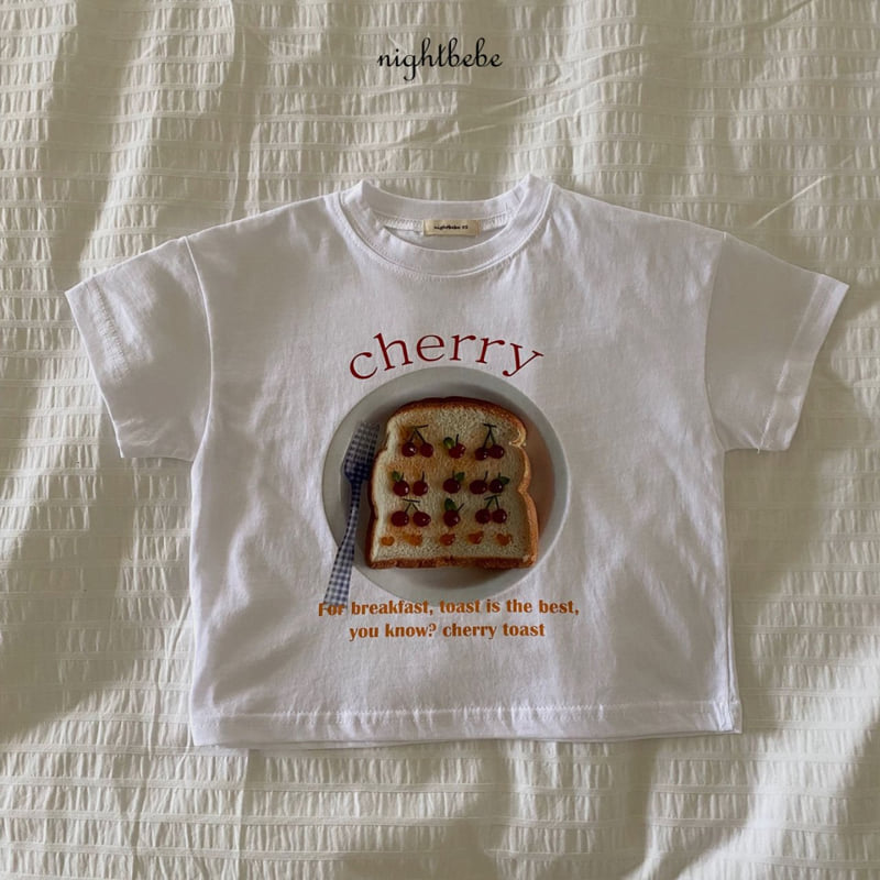 Night Bebe - Korean Baby Fashion - #babyboutique - Cherry Bread Short Sleeve Tee - 6