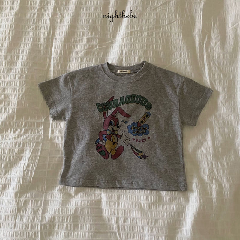 Night Bebe - Korean Baby Fashion - #babyboutique - Crayon Rabbit Short Sleeve Tee - 5