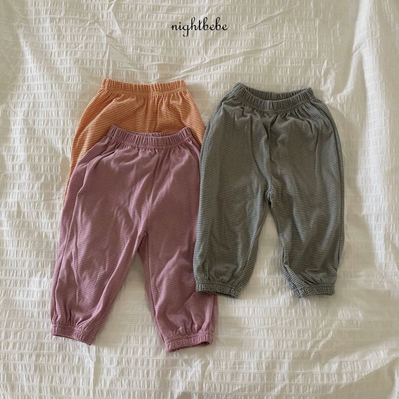 Night Bebe - Korean Baby Fashion - #babyboutique - Small Stripe Jogger Pants - 3