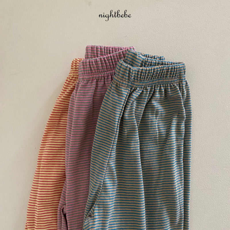 Night Bebe - Korean Baby Fashion - #babyboutique - Small Stripe Jogger Pants - 4